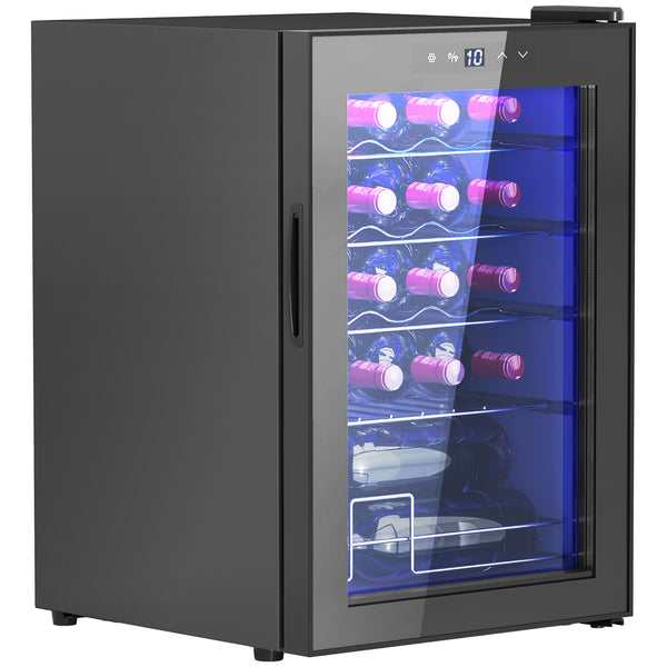 Weinkühlschrank Weinklimaschrank für 20 Flaschen 5-18°C mit Anti-UV Glastür LED und Touchscreen