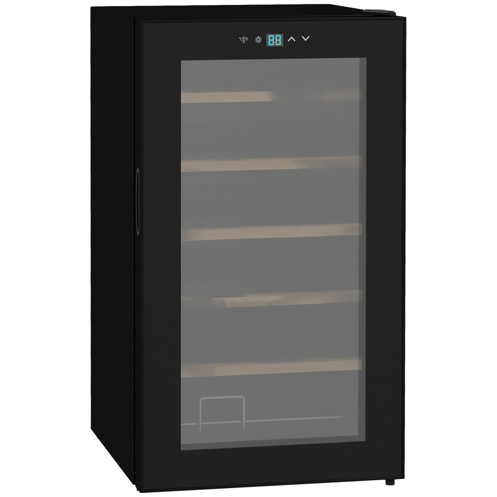 Wine cooler/wine climate cabinet for 24 bottles with LED lighting, black