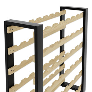 Loft wine rack for 42 bottles, freestanding, solid wood