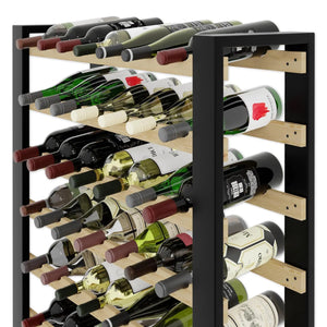 Loft wine rack for 42 bottles, freestanding, solid wood