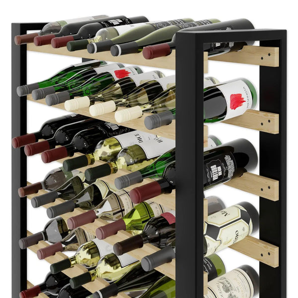 Loft wine rack for 42 bottles, freestanding, solid wood