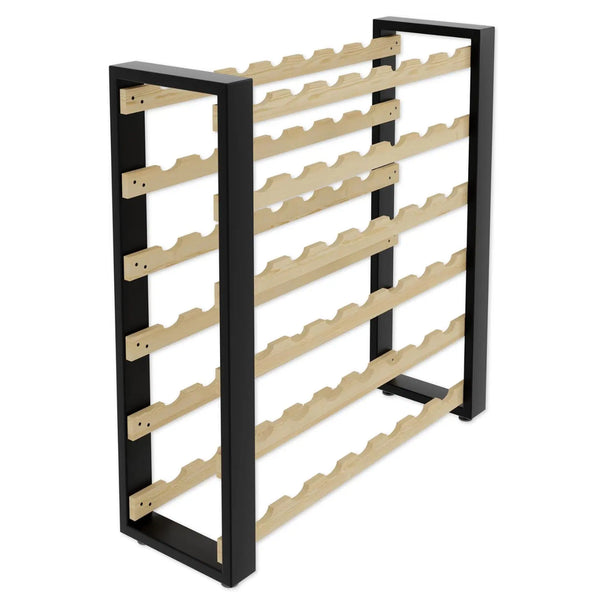 Loft wine rack for 42 bottles, freestanding, solid wood