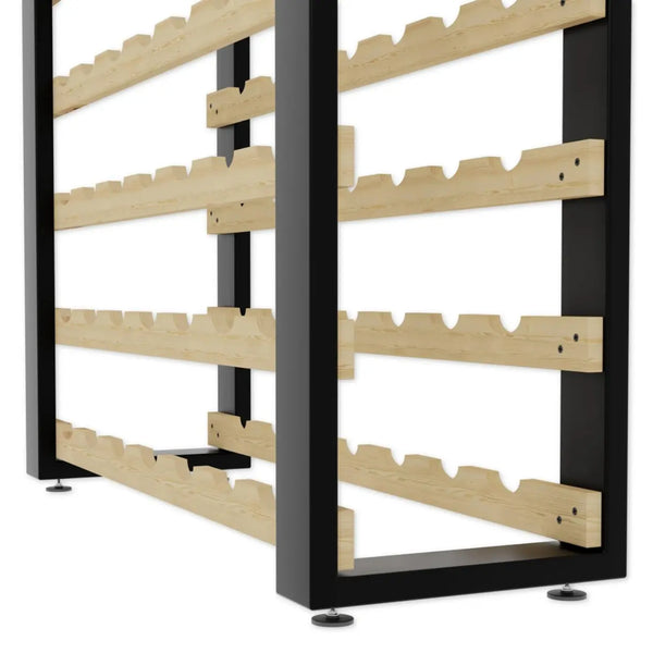 Loft wine rack for 63 bottles, freestanding, solid wood