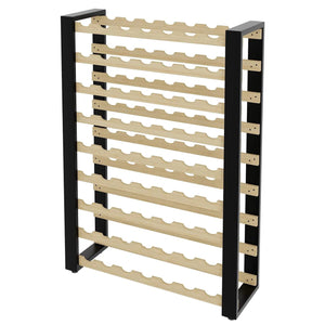 Loft wine rack for 63 bottles, freestanding, solid wood