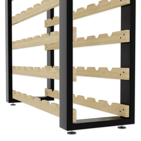 Loft wine rack for 81 bottles, freestanding, solid wood