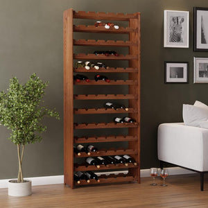Wine rack for 91 bottles, brown oiled
