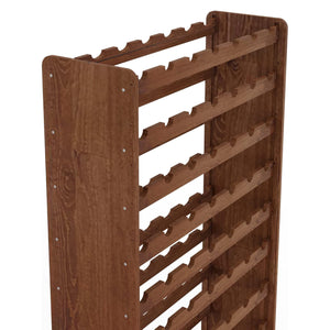 Wine rack for 91 bottles, brown oiled