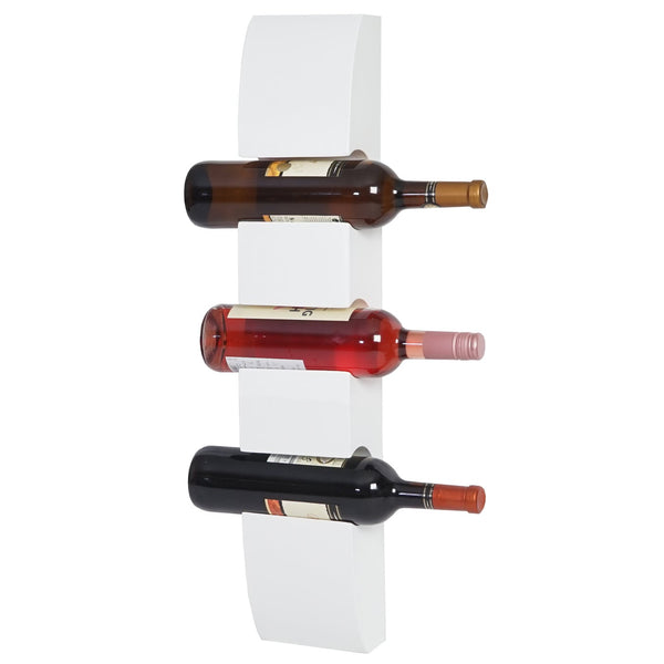 Weinregal Flaschenregal Wandregal für 3 Flaschen 54x13x9cm weiss