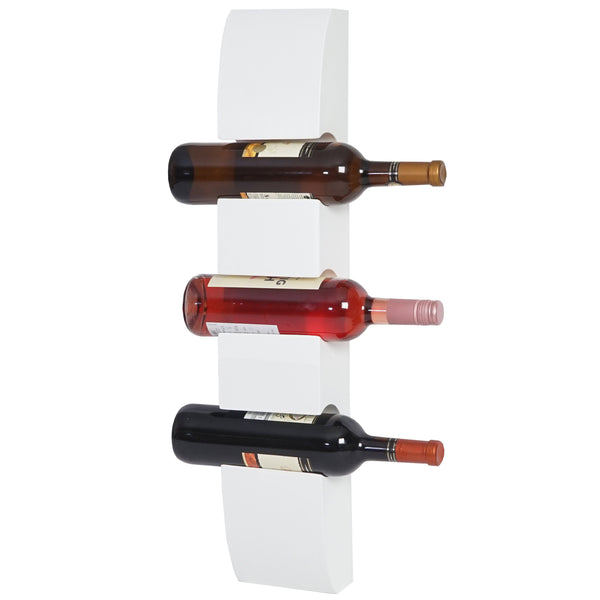 Weinregal Flaschenregal Wandregal für 3 Flaschen 54x13x9cm weiss