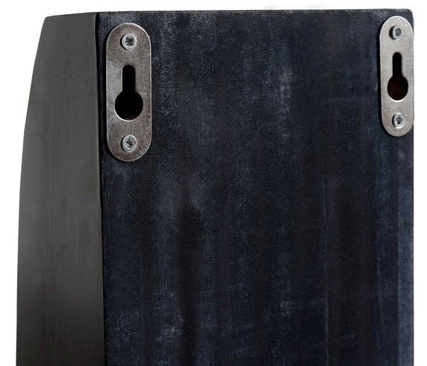 Weinregal Flaschenregal Wandregal für 5 Flaschen 99x13x9cm schwarz