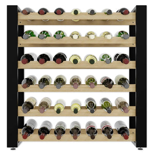 Loft wine rack for 42 bottles, freestanding, solid wood