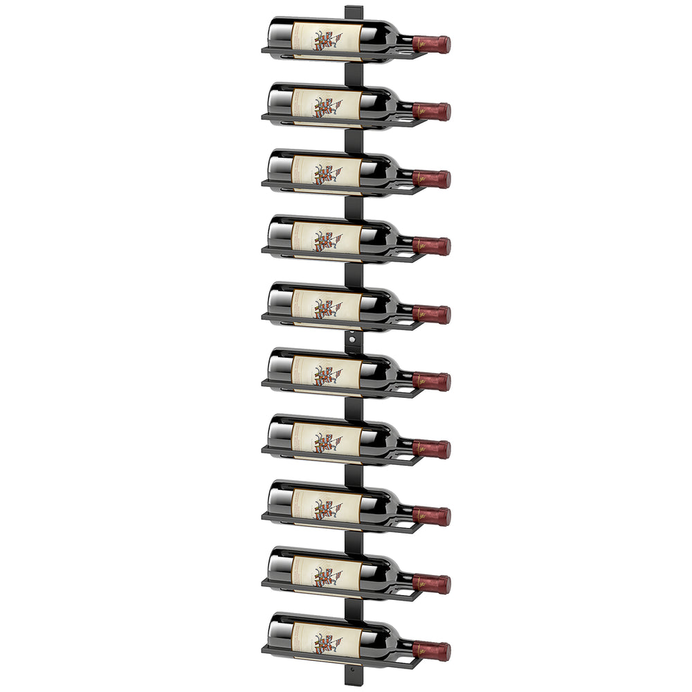 Weinregal Wandregal für 10 Flaschen für Küche Metall schwarz