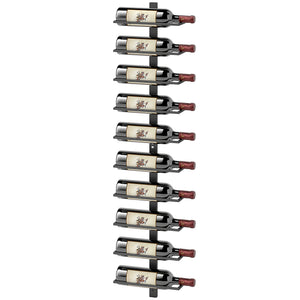 Weinregal Wandregal für 10 Flaschen für Küche Metall schwarz