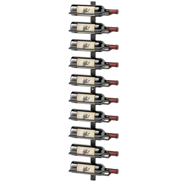 Weinregal Wandregal für 10 Flaschen für Küche Metall schwarz
