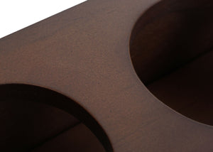 Weinregal Wandbar für 4 Flaschen 6 Gläser 12x48x12cm braun