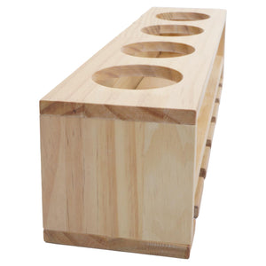 Weinregal Wandbar für 4 Flaschen 6 Gläser 12x48x12cm natur