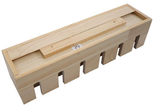 Weinregal Wandbar für 4 Flaschen 6 Gläser 12x48x12cm natur