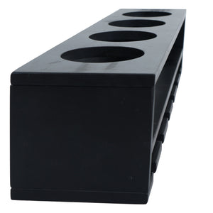 Weinregal Wandbar für 4 Flaschen 6 Gläser 12x48x12cm schwarz