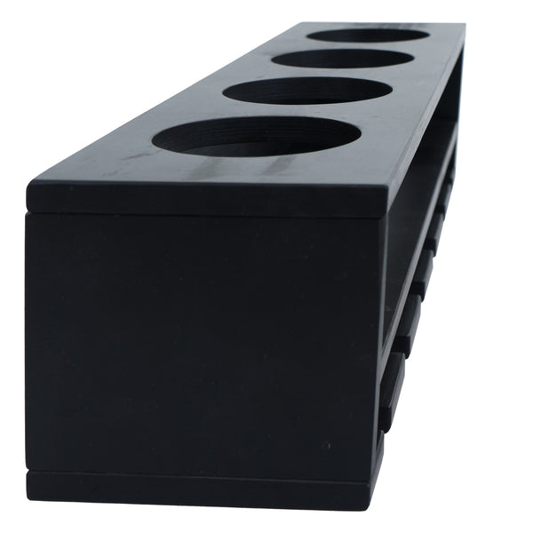 Weinregal Wandbar für 4 Flaschen 6 Gläser 12x48x12cm schwarz