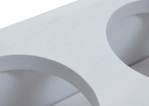 Weinregal Wandbar für 4 Flaschen 6 Gläser 12x48x12cm weiss