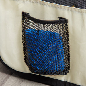 Welpenlaufstall faltbar mit Netz für Hunde Katzen Kleintiere