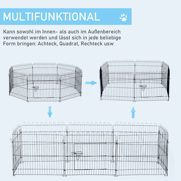 Welpenlaufstall Freilaufgehege für Haustiere drinnen und draussen