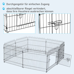 Welpenlaufstall Freilaufgehege für Haustiere drinnen und draussen