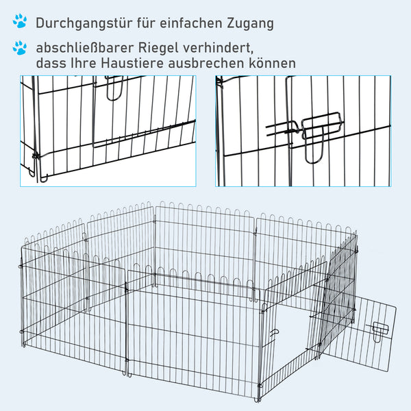 Welpenlaufstall Freilaufgehege für Haustiere drinnen und draussen