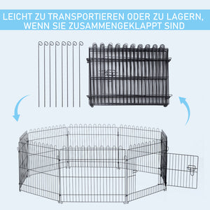 Welpenlaufstall Freilaufgehege für Haustiere drinnen und draussen