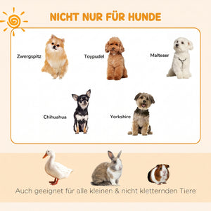 Welpenlaufstall mit Tür für kleine Hunde Indoor Outdoor schwarz