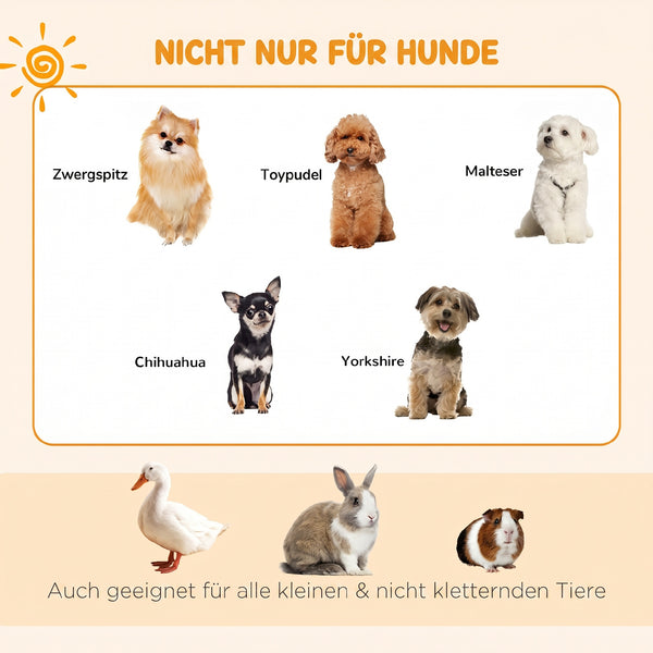 Welpenlaufstall mit Tür für kleine Hunde Indoor Outdoor schwarz