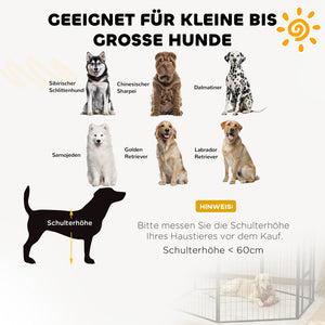 Welpenzaun Erweiterung 2er-Set für Hunde und Welpen aus Stahl grau