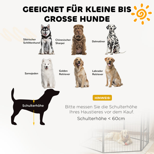 Welpenzaun Erweiterung 2er-Set für Hunde und Welpen aus Stahl grau