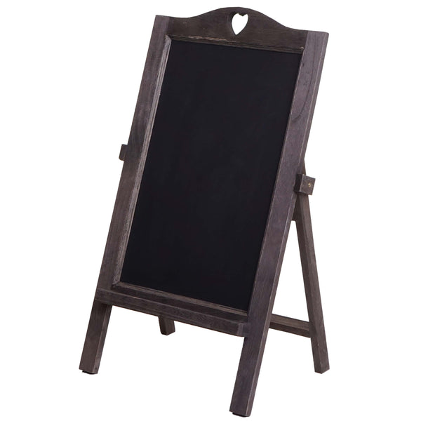 Werbetafel Aufsteller Kreidetafel 66x37x27cm Shabby-Look Vintage grau-braun