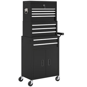 Werkzeugschrank rollbar abschliessbar mit 9 Schubladen aus Stahl