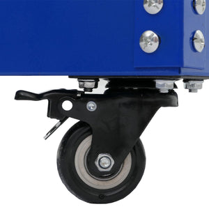 Werkzeugwagen Rollwagen Transportwagen 3 Ladeflächen 73x73x36cm Stahl blau