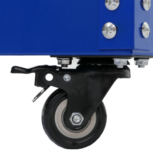 Werkzeugwagen Rollwagen Transportwagen 3 Ladeflächen 73x73x36cm Stahl blau