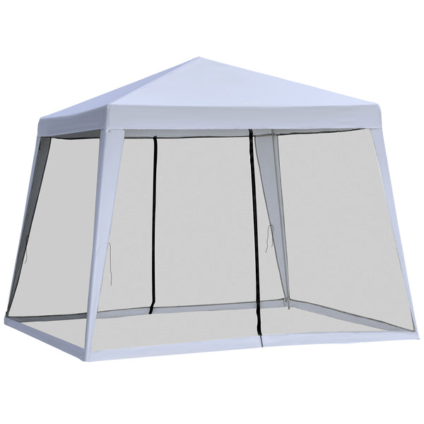 Wetterfestes Gartenpavillon 3x3m mit Moskitonetz Grau