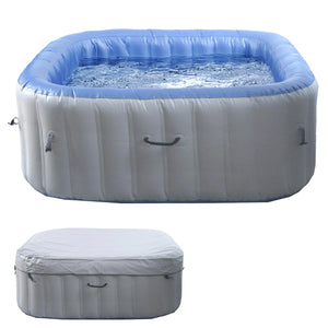 Aufblasbarer Whirlpool für 5 Personen, eckig, 180cm, grau-blau