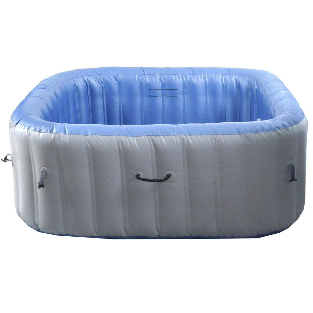 Aufblasbarer Whirlpool für 5 Personen, eckig, 180cm, grau-blau
