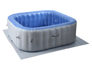 Aufblasbarer Whirlpool für 6 Personen, eckig, grau-blau, 198 cm
