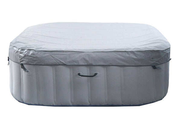 Aufblasbarer Whirlpool für 6 Personen, eckig, grau-blau, 198 cm