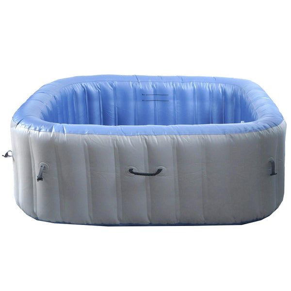 Aufblasbarer Whirlpool für 6 Personen, eckig, grau-blau, 198 cm