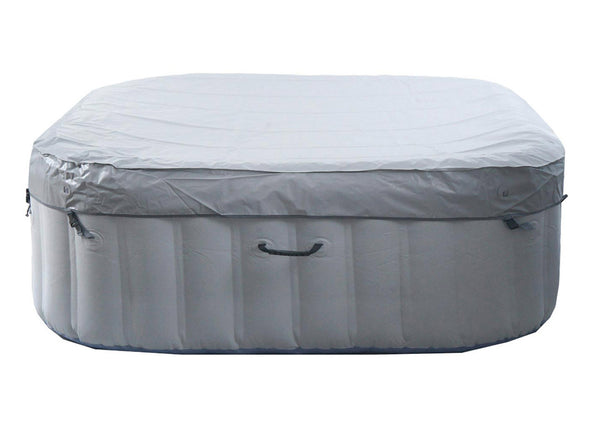Aufblasbarer Whirlpool für 6 Personen, eckig, grau-blau, beheizbar