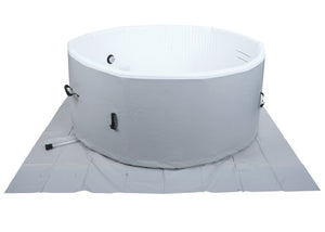 Aufblasbarer Whirlpool 4 Personen rund Ø150cm grau-weiss Outdoor