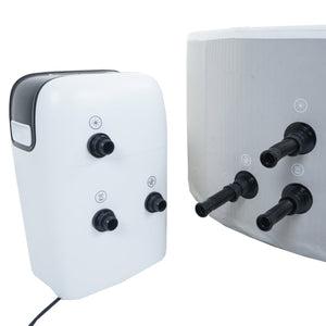 Aufblasbarer Whirlpool für 4 Personen, rund Ø150cm, grau-weiss