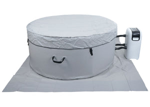 Aufblasbarer Whirlpool für 4 Personen, rund Ø150cm, grau-weiss