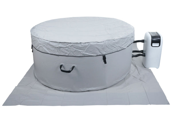 Aufblasbarer Whirlpool für 4 Personen, rund Ø150cm, grau-weiss