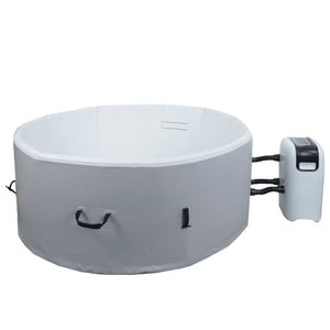 Aufblasbarer Whirlpool für 4 Personen, rund Ø150cm, grau-weiss