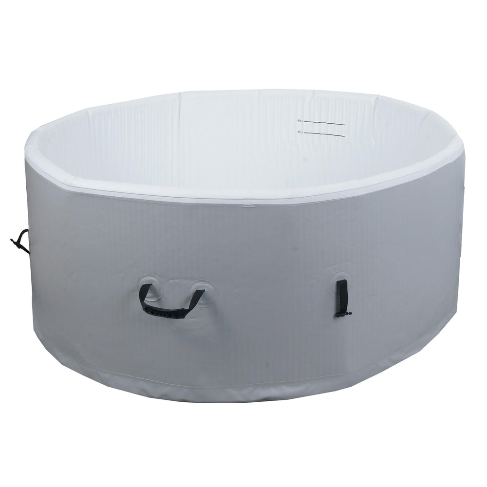 Aufblasbarer Whirlpool 4 Personen rund Ø150cm grau-weiss Outdoor